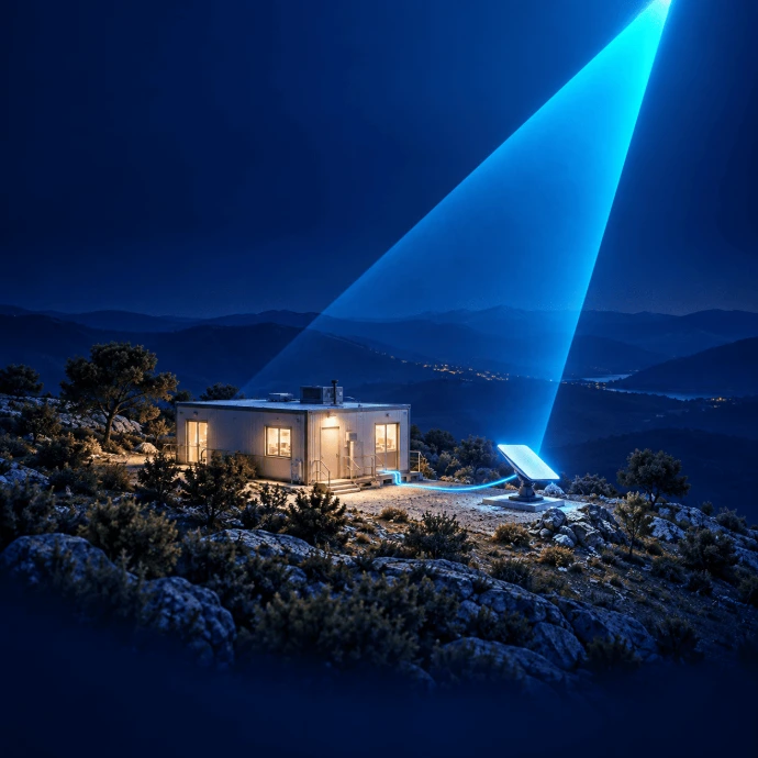 connexion satellite site isolé